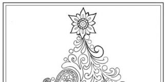 Christmas tree tree coloring book online