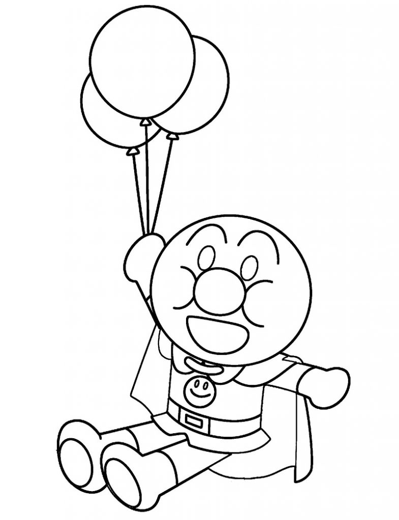 Balony i Anpanman kolorowanka