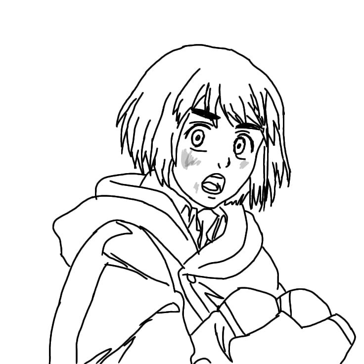 Character from the anime Armin Arlert coloring book