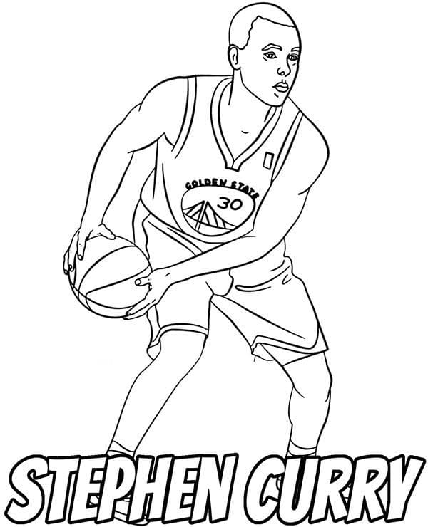 Stephen Curry coloring book printable and online