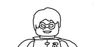 Libro para colorear Lego Robin