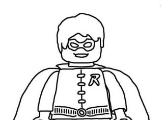 Livro de colorir Lego Robin