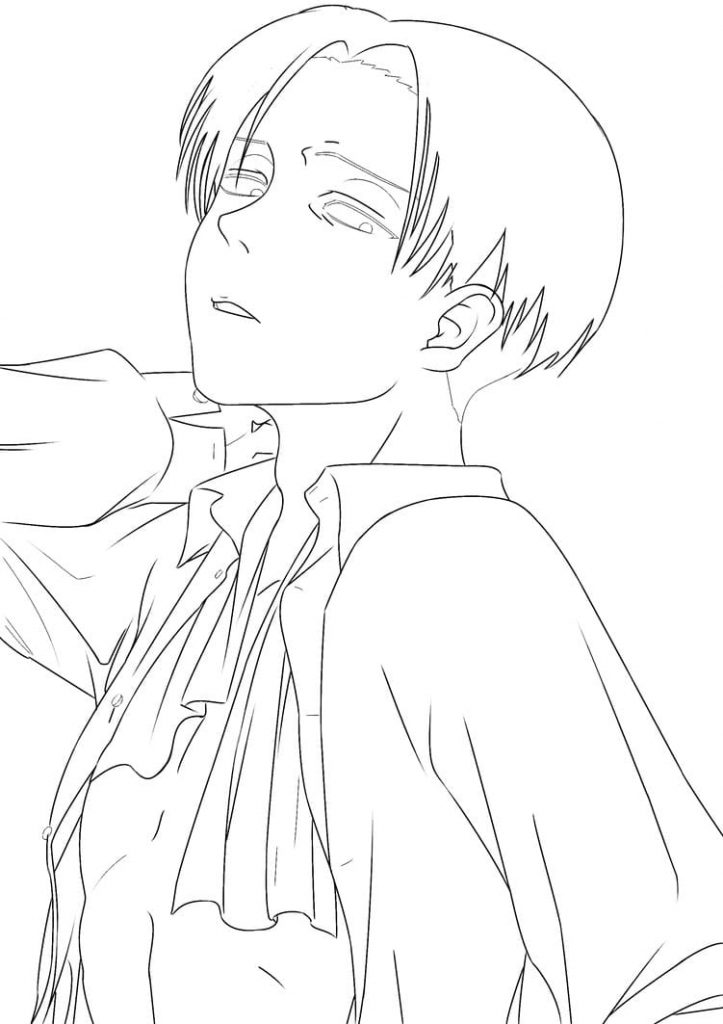 Levi Ackerman coloring book printable and online