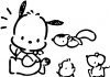 Pochacco com Hello Kitty