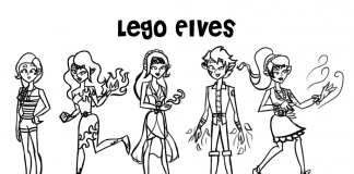 Personnages Lego Elves à colorier par les enfants