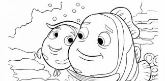 Nemo fish coloring book printable