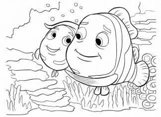Livre de coloriage du poisson Nemo à imprimer