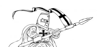 Lego knight coloring book for kids