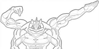 Drawing from Pokémon - Machamp