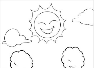 Sun and clouds printable
