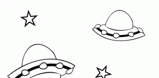 UFO船と惑星
