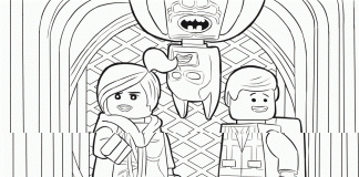 Lego superheroes in one printable picture