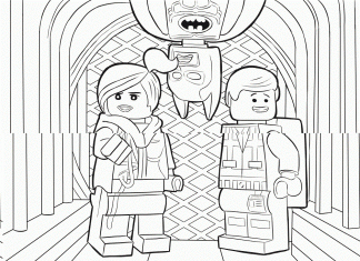 Superbohaterowie Lego na jednym obrazku do druku