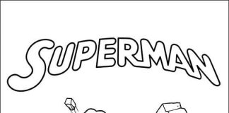 Superman obrazek do pokolorowania dla dzieci