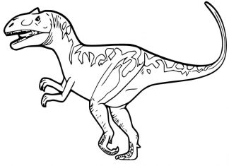 En snabb dinosaurie på två ben