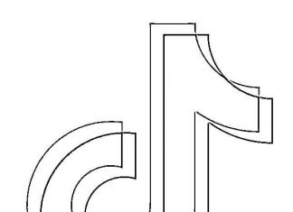 TikTok logotyp för barn som kan skrivas ut