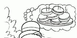 Wimpy ist hungrig Malbuch