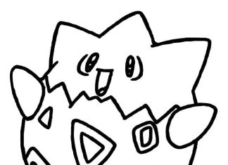 Satisfied Togepi creature coloring book